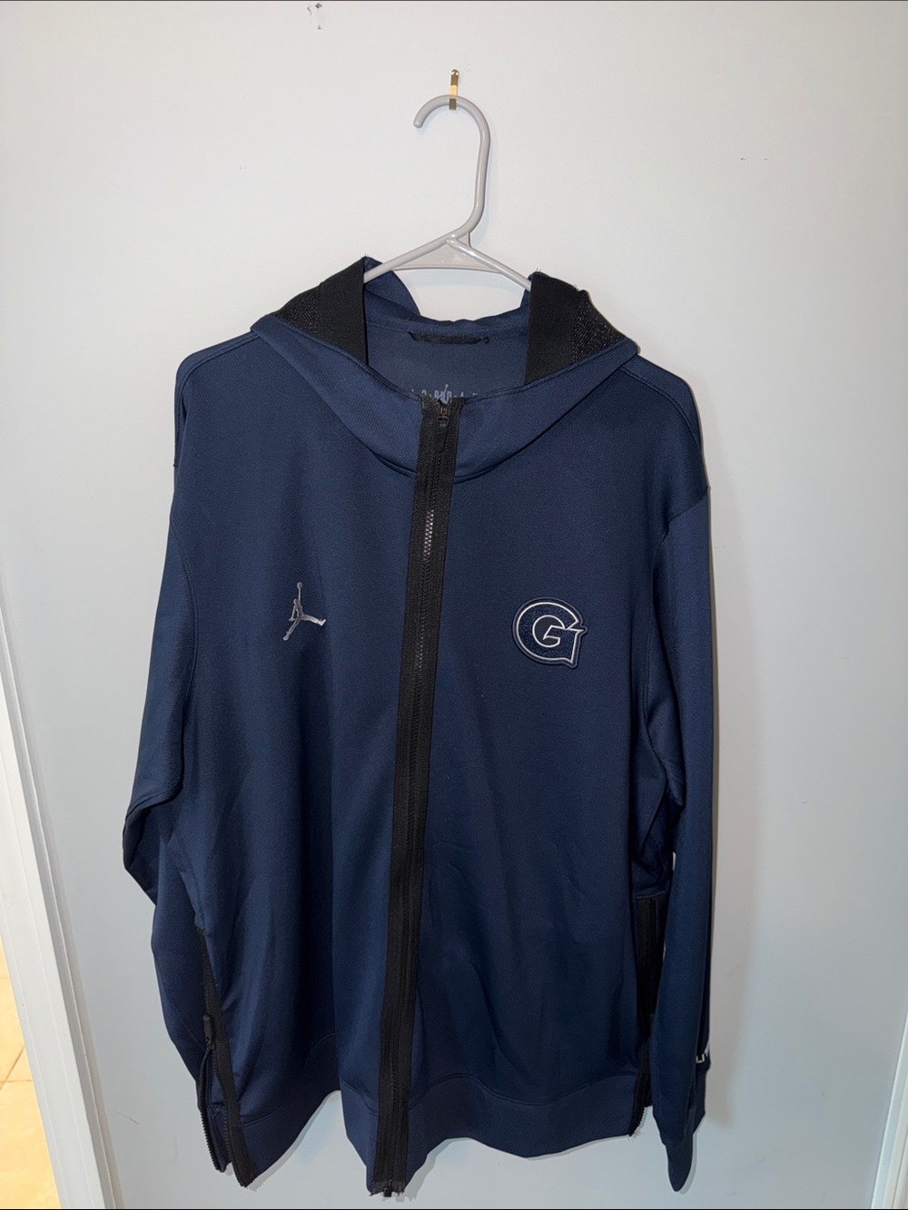 Georgetown Men's Navy Full-Zip Performance Hoodie Jacket & Snap Away Pants
